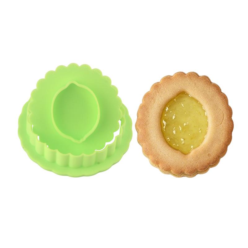 Retro Round Sandwich Cookie Mold Set Heart & Dot Edge Biscuit Cutters For Jam, Chocolate & Cheese Cookies Valentine'S Day