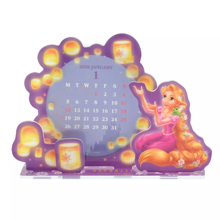 Disney Rapunzel & Pascal Desk Calendar Acrylic 2026 Japan NEW Disney Store
