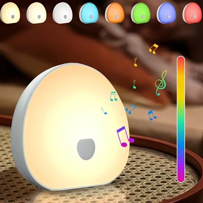 BEPAN New White Noise Night Light 7 Color Ambient Light Effects 10 Soothing White Noise Sounds Suitable For  Bedroom Night Light
