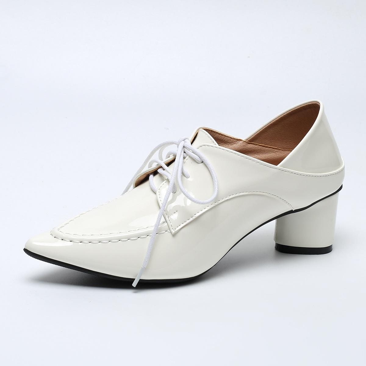 

Осень и зима новые корейские версии интернет-знаменитостей Moog женские туфли на толстом каблуке одинарные туфли женские рабочие туфли на среднем каблуке 43