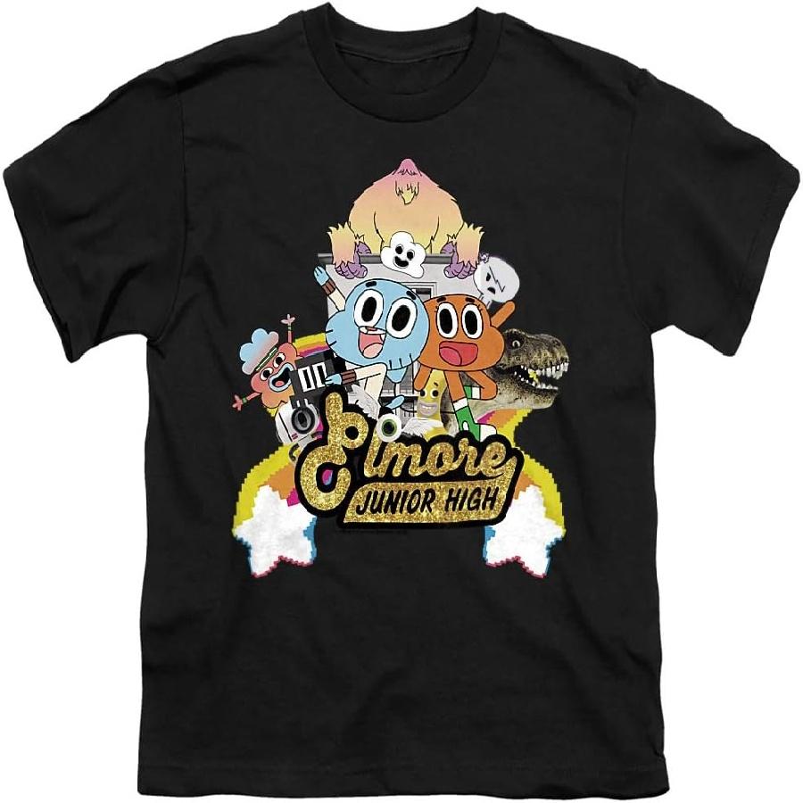 

Amazing World of Gumball Elmore Junior High Unisex Youth T Shirt XXXXXL чорний