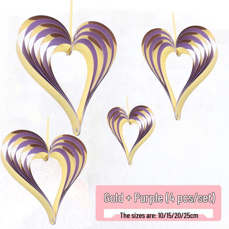 Jewelry Store Decor: Heart Pendant Window & Door Ornaments for Event Atmosphere