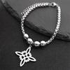Wicca Keltische Knoop Roestvrij Staal Armband Dames/Heren Zilverkleurig Heks Geometrisch Ierse Knopen Armbanden Sieraden pulseras B7053S0