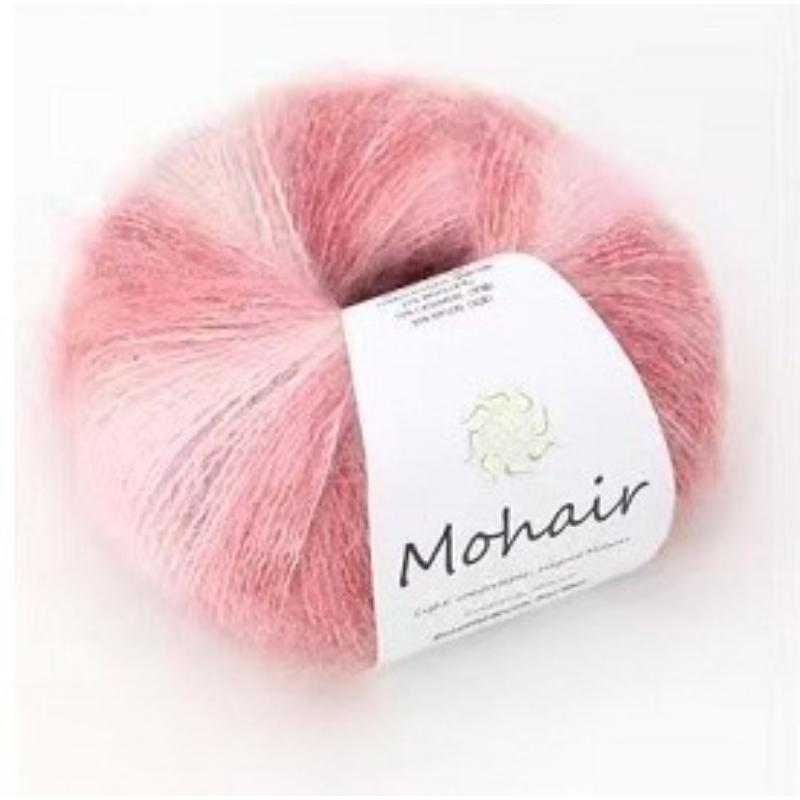 Colorful Gradient Mohair 25g Handmade Diy Woven Ready To Wear Scarf Hat Woolen Yarn Leader Dyed Mohair Yarn