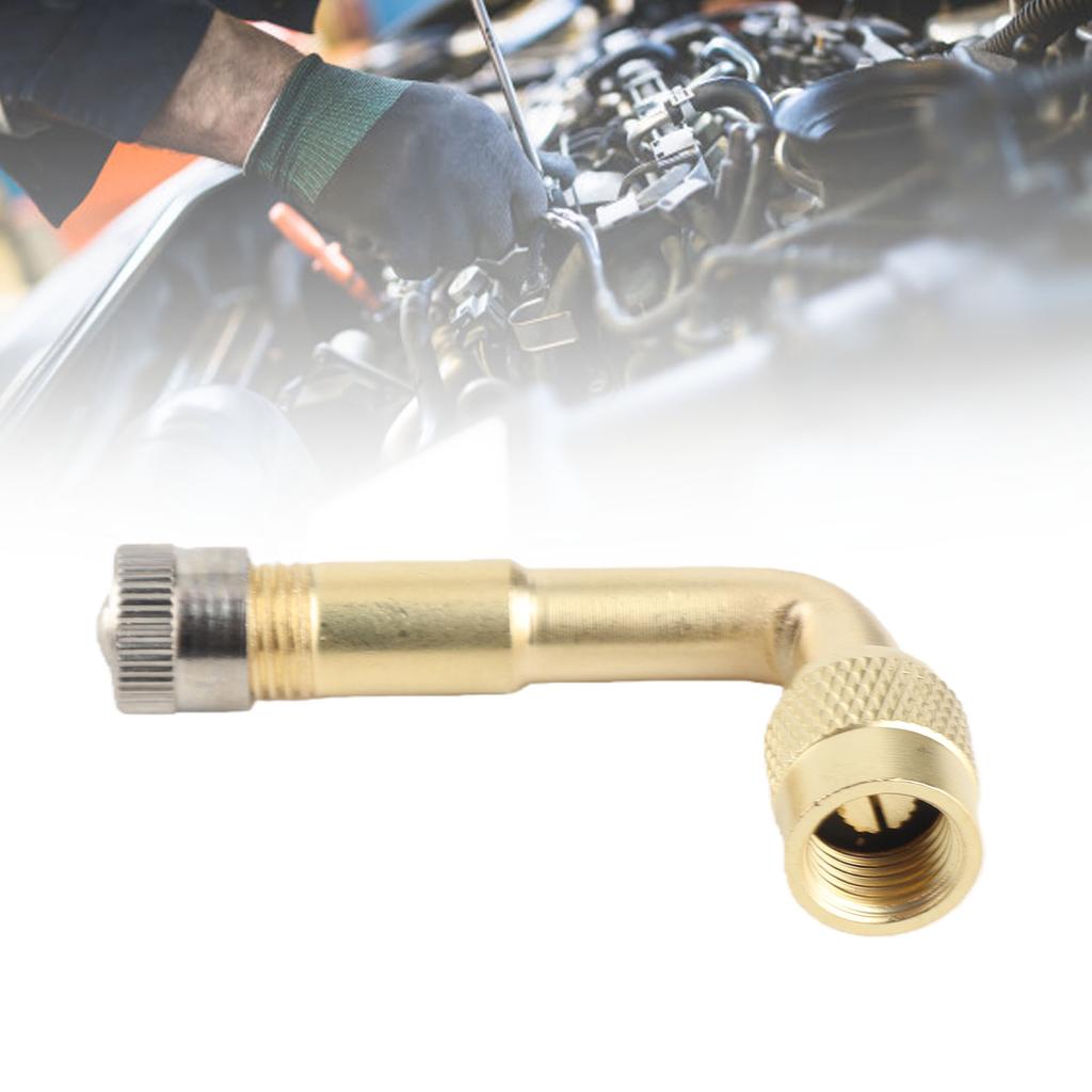 Metal Dust , sy Installation, 90 Degree Brass Tyre Valve Extension for Auto Car Tire Maintenance
