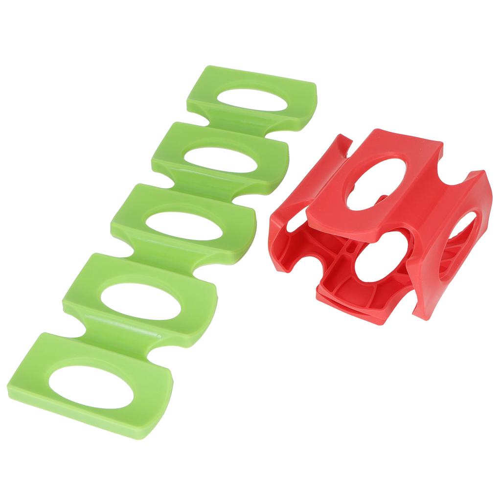 2Pcs Silicone Bottle Stacker for Beer Can Wine Holder Refrigerator Mat Red Green