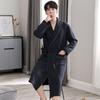 Nieuwe Herenpyjama Herfst Winter Verdikt Lucht Katoen Sandwich Badjas Lente Puur Katoen Dunne Sandwich Geïntegreerde Homewear