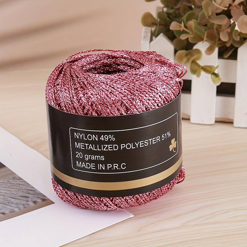 120m PET Vielseitiges Gold Silber Flexibles Metallicgarn Funkelnd Handgewebt Glänzend 2mm Langlebig Glänzendes Garn Handwerksqualität
