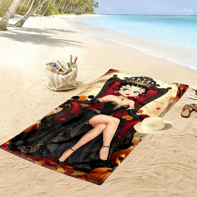 Betty Boop Beach Towel, A Must-have for Any Perfect Trip, Perfect Birthday, Holiday Gift For Family and Friends