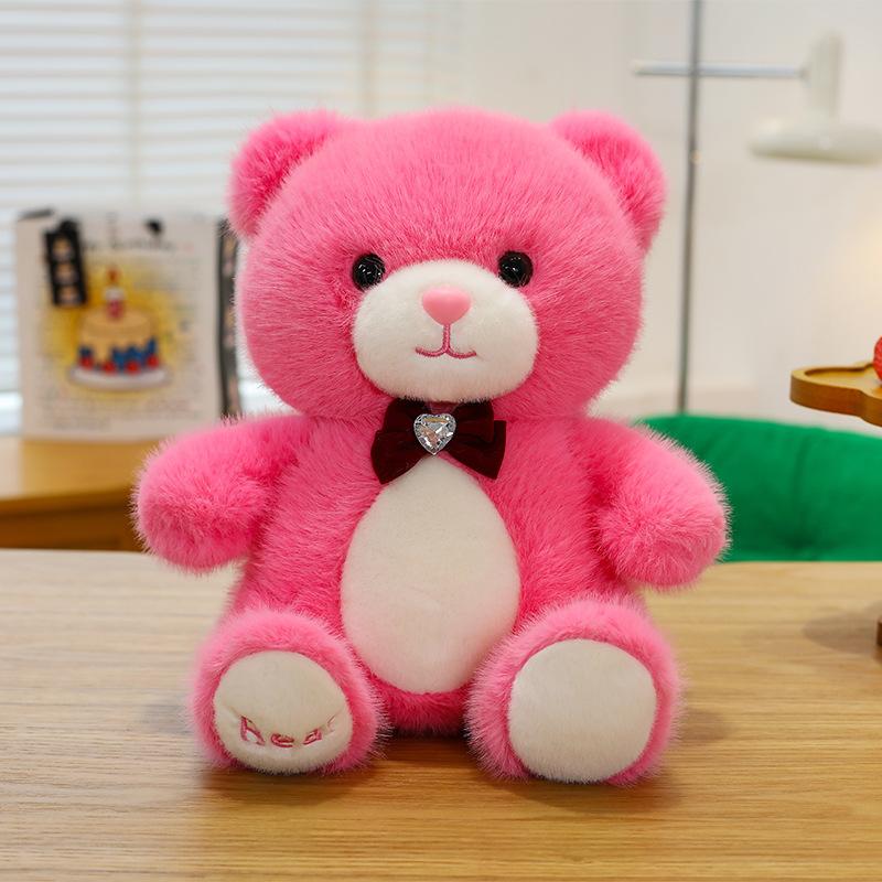 

Мила кольорова іграшка плюшевий ведмедик для обіймів дитяча подушка для сну лялька для ігрового автомата міський обмін подарунок на день народження 40cm【0.45kg】 рожевий червоний колір