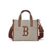 Boston Red Sox Large Logo Polyester Tote Bag Shopping Bag Crossbody Shoulder Handbag Small Unisex Tote Bags Brown 3AORS062N-43BRD