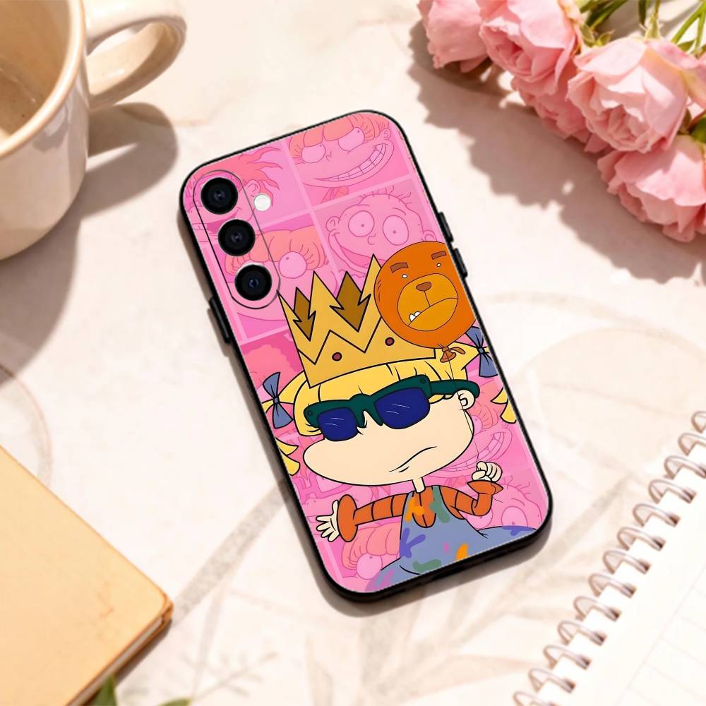 R-Rugrat C-Chuckie Angelica phone Case For Samsung Galaxy A73,A72,A71,A70,A53,A52,A51,Others Soft Black Shell