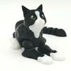 3D Printed Realistic Black Cat Model Toy with Movable Joints