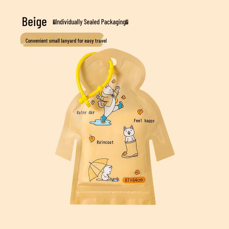 Disposable Full-Body Raincoat for Primary School Kids - Boys & Girls