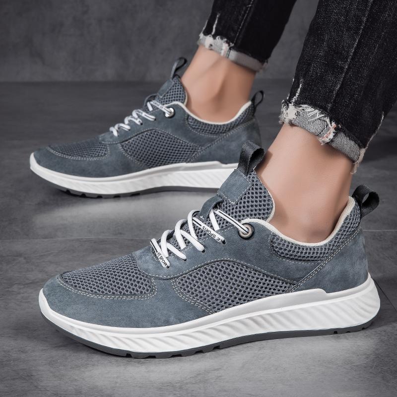 Fashion Summer Lace Up Soft Sole Sneakers Breathable Mesh Sneakers Light Summer Outdoor Footwear Male Flats Outdoor Shoe Skate Shoes Man