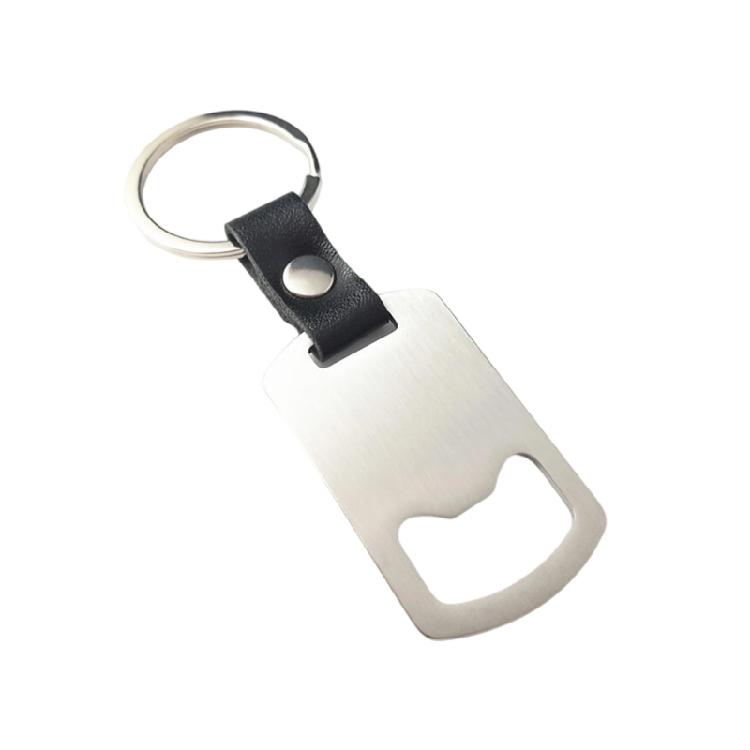 Compact Rectangle Keychain With Unseamed Cap Opener Functionality Elegant Key Holder For Essential Storage