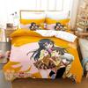 3D Anime Kawai Young Girls Kanokon Beding Set Printed Bed Linen Set With Pilowcase Soft Duvet Cover Soft Single Double Quen Super King-Sized Dimension