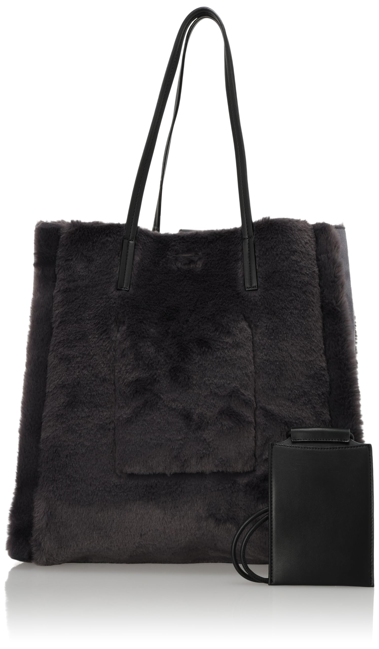 

Cuco Reversible Mouton-Style 2-Way Bag with PouchA4 Size, 2353111057, D Gray (392)