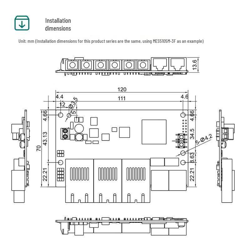 Maiwei MES5105M Mining-Grade Managed Industrial Ethernet Switch