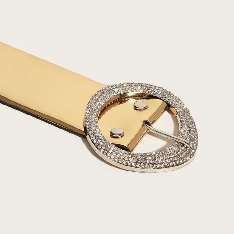 Female Belt Gold Color Glitter Waist Belt Decorative Belts for Womens Jeans