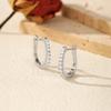 MODIAN D Color Moissanite U Shape Hoop Earrings 925 Silver Exquisite Elegant Ear Buckle For Women Daily Fine Jewelry