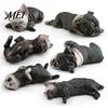 Decorative Dog Statue Simulated Sleeping Model, Realistic Lying French Bulldog Figurine, Mini Handcrafted Figurine PVC Animal Educational Toy