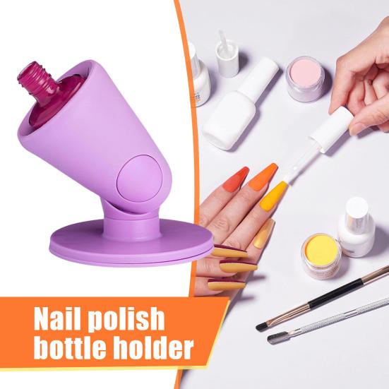 Nostalgie Hinge Untippable Nail Polish Bottle Holder, Anti-Spill Tilted Stand, Display Rack for Home, Salon
