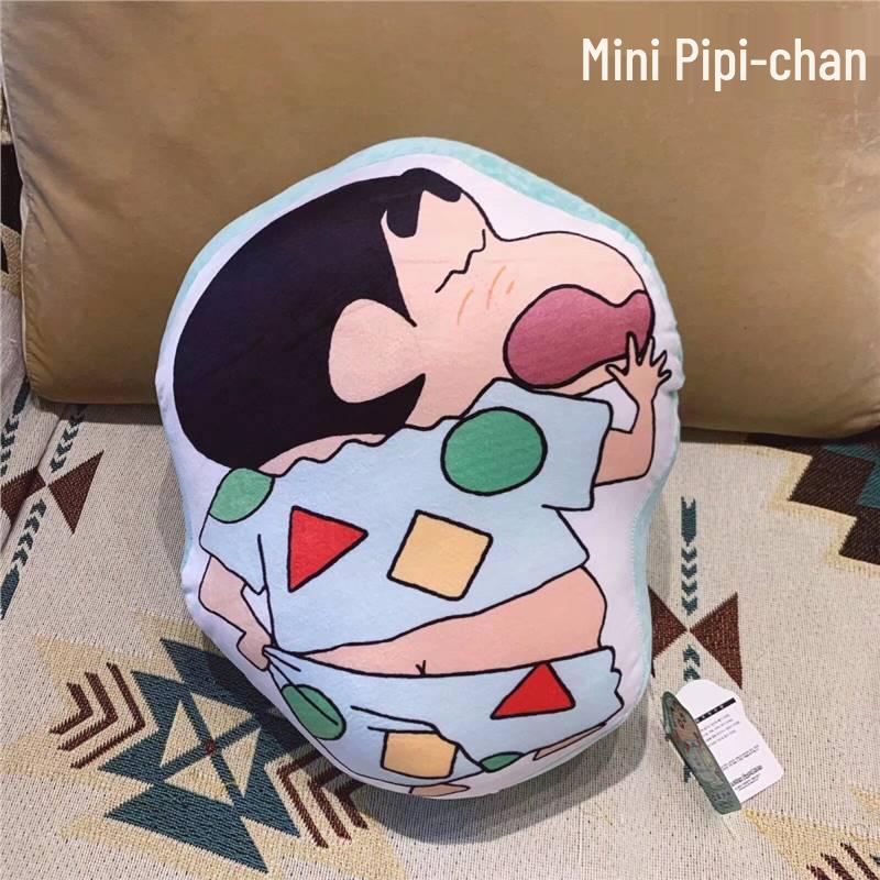 Crayon Shin-chan Plush Pillow Pajamas - Square Cushion for Holiday or Birthday Gift