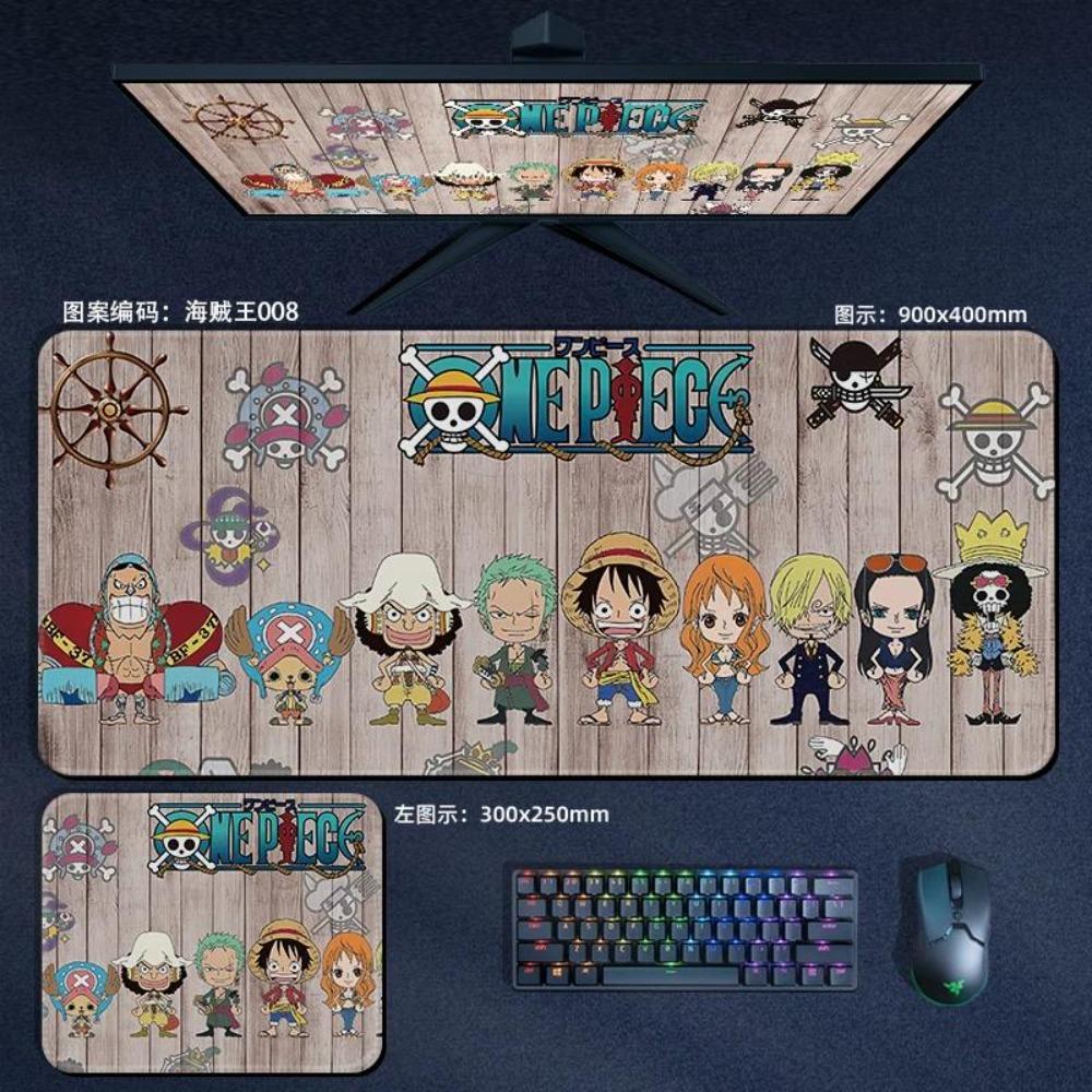 Nautical King Animation Periphery Cute ONE PIECE Leather Mouse Pad Boys Oversized Small E-sports Game Office Computer Keyboard Pad Notebook Table Mat