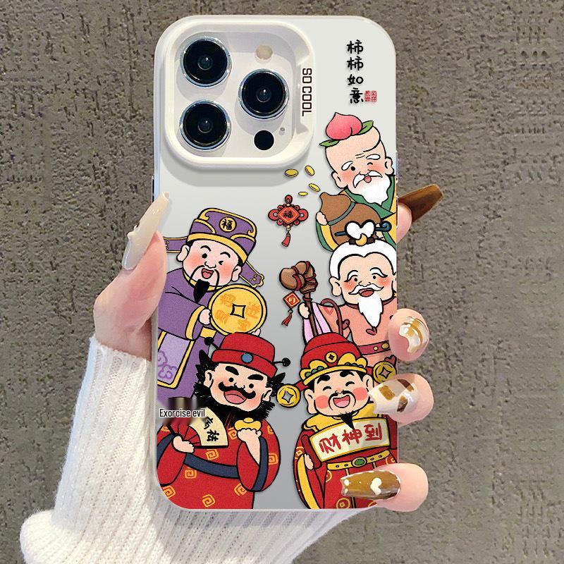 New Year s Wishes iPhone Case for iPhone 17/16/15/14/13, Pro/Pro Max, Silver Xiaomi 17 Pro Max