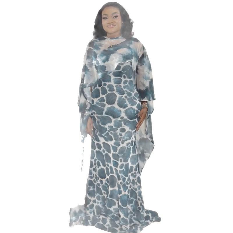Women's 2026 Summer New Fashion Elegant Half-High Collar Printed Shawl Strap Slim Dress Set