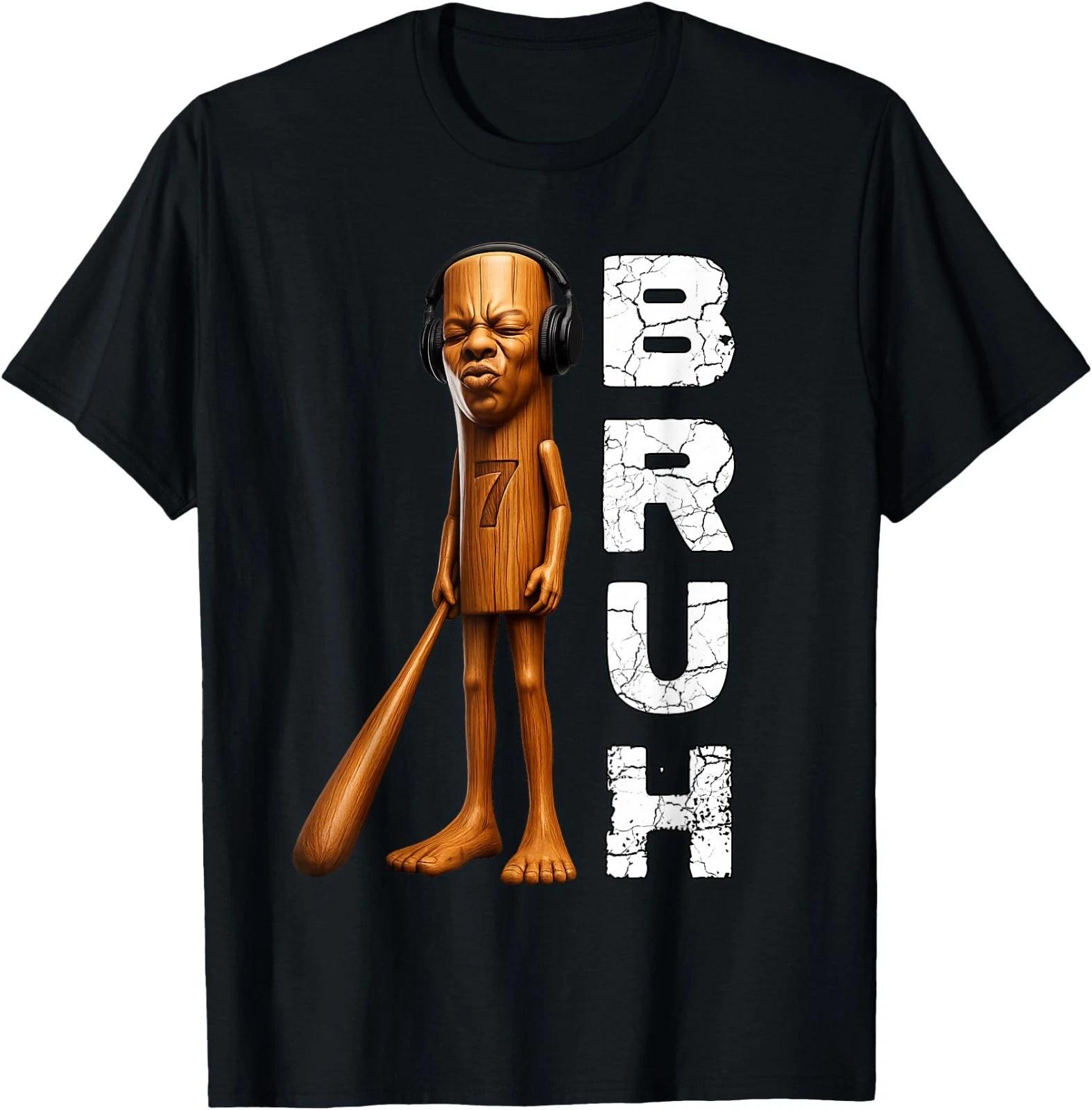 Funny Tung Tung Tung Speed Face Tuff Brainrot Meme T-Shirt L