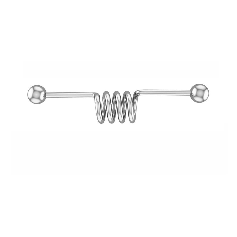 1 Stück Stahl Industrielles Ohrpiercing Industrielle Barbells Stange Gerüst Ohrknorpel Helix 14G Gold Silber Körperschmuck