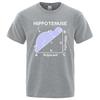 Hippo Sleeping On Math Problem Print Unisex Tshirts Summer Breathable ONeck Short Sleeve Haruku Loose Tshirt Cotton Tops