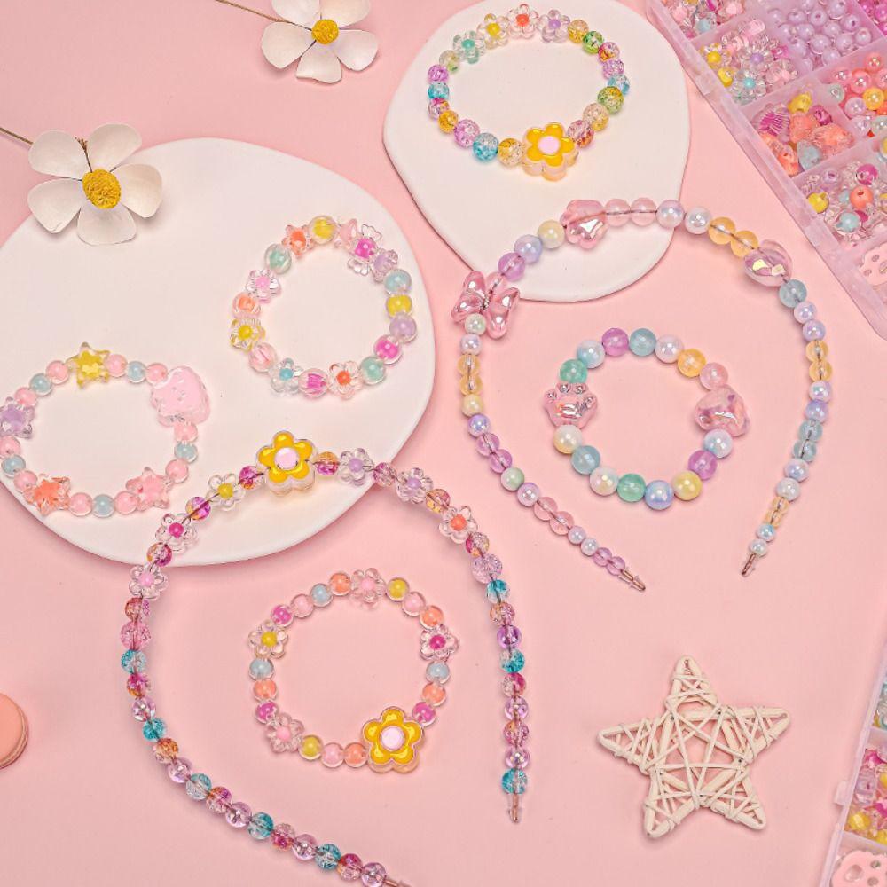 Acrylic Beads Bracelet Making Kit Creative Beads Toys for Children Girl  Kids