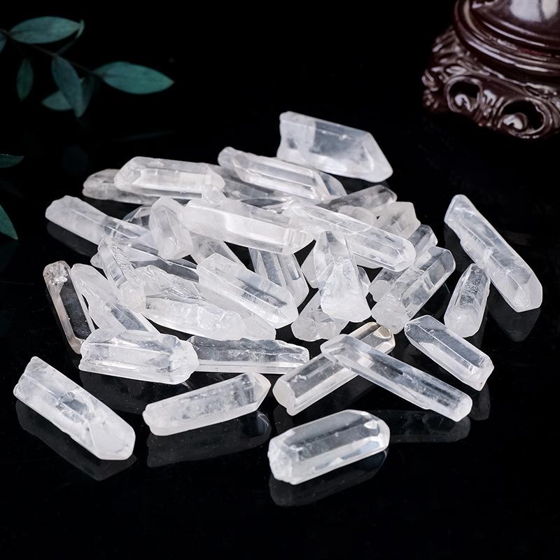 

Polished Natural White Crystal Hexagonal Column Handicraft Length 2-3 cm/each