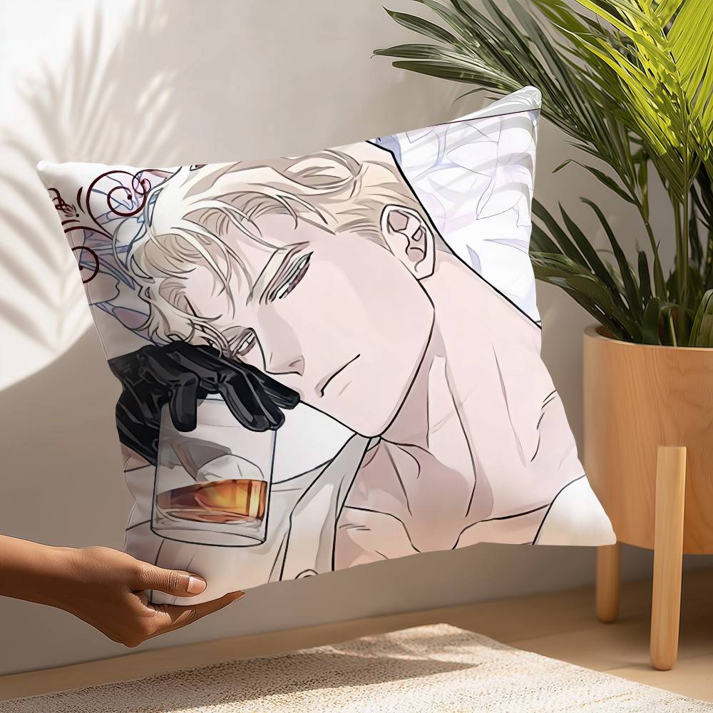 BL M-manhwa Anime Pillow Case Plush Fabric Soft Pillowcase Double Sided Print Cushion Cover Household Gifts