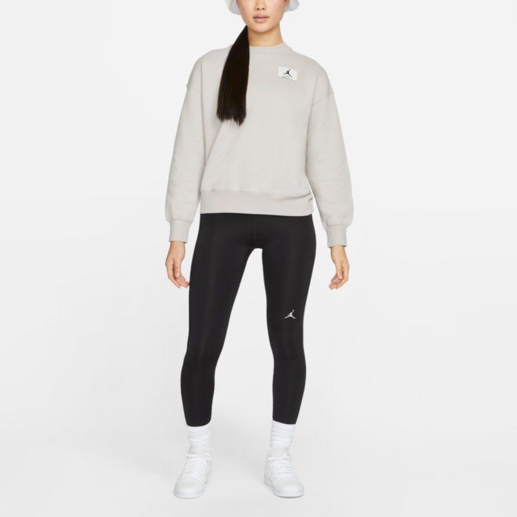 Jordan Sweatshirts Women's Light Iron Ore Gray Crew Neck Thickened Regular DM5190-012