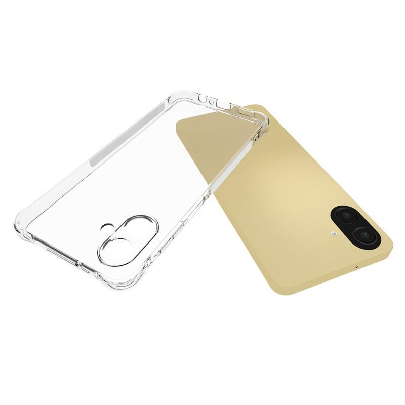 For Samsung Galaxy A07 TPU Case WANLONFENG WL2 Series 2.0mm Phone Cover with 2Pcs Tempered Glass Films