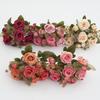 Silk Petals Rose Artificial Flowers Multicolor Decorative Flower Faux Daisy Flower  Party Supplies