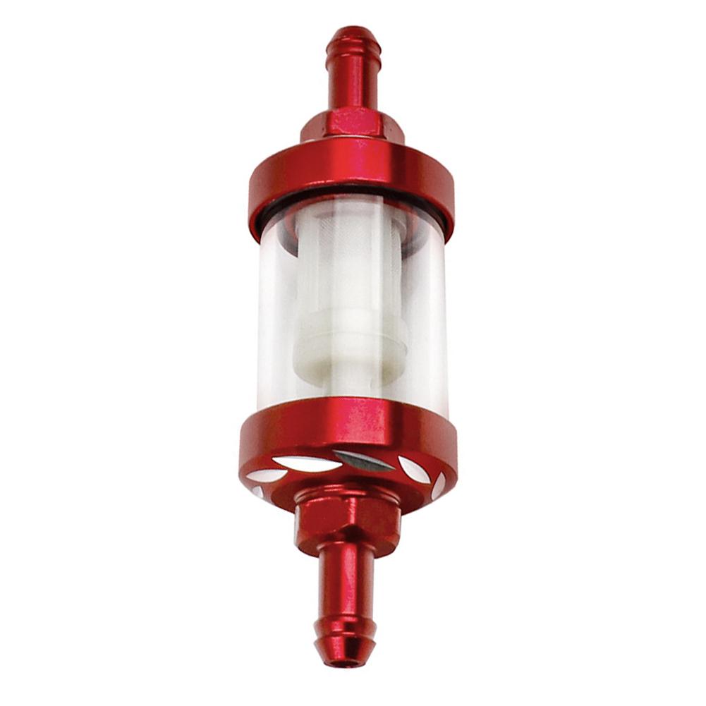 1pc 8mm Aluminum Alloy Glass Motorcycle Oil Filter Motorcycle Fuel Gas Filter Modification Accessories