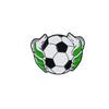 Green Football Pose Brooch - Cartoon World Cup Souvenir Metal Badge
