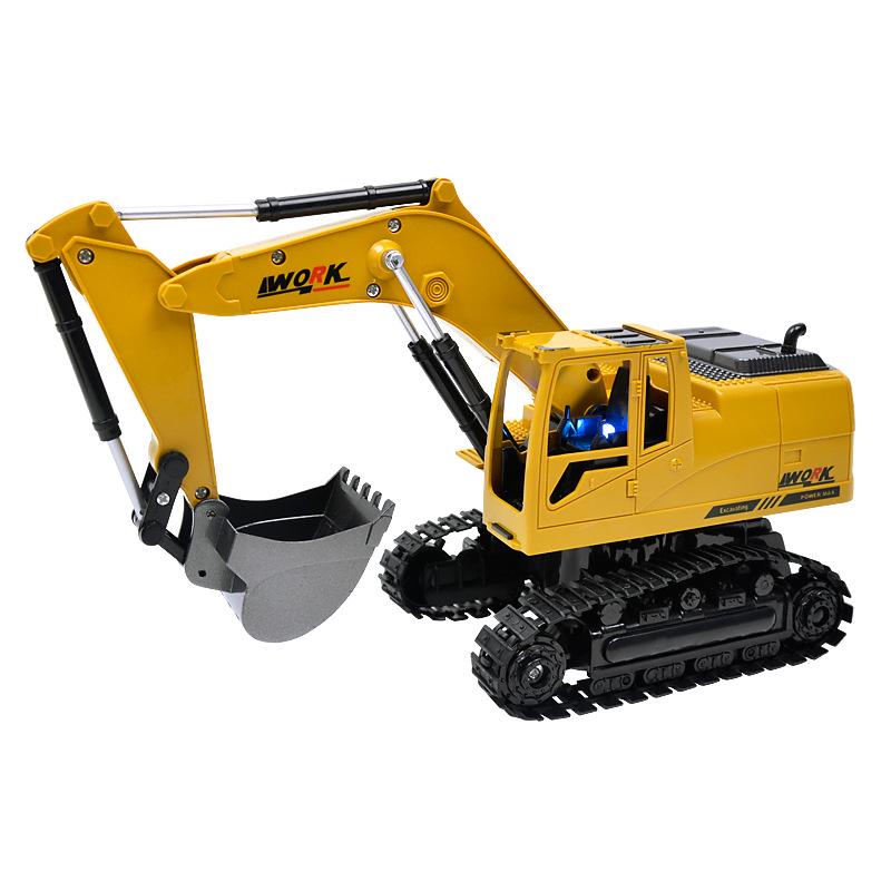 Octave, Excavator din Aliaj 1:Excavator cu telecomandă wireless 24, Jucărie mașină cu telecomandă cu încărcare pentru copii