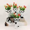Cute Plants Flower Pot Resin Succulent Planter Flower Vases Mini Plant Pot Desk Decoration for Home Office Plant Pot