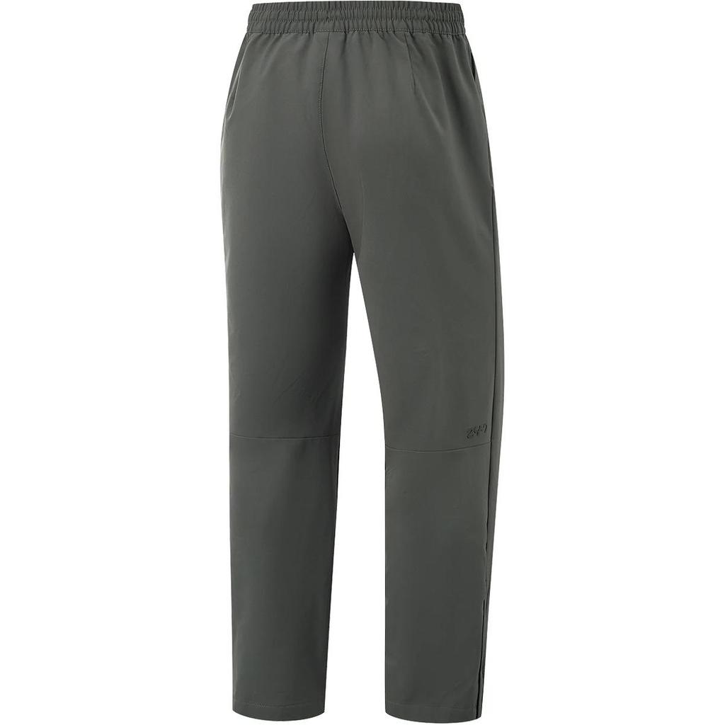 Li Ning Wade Series Solid Color Mid Waist Comfortable Breathable Versatile Straight Leg Sports Pants Men bottoms Slate-Gray AYKU665-1