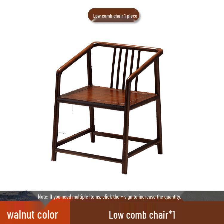 Solid Wood Chinese Style Round Chair Set: 3-Piece with Backrest and Tea Table, Antique Design for Balcony or Leisure.