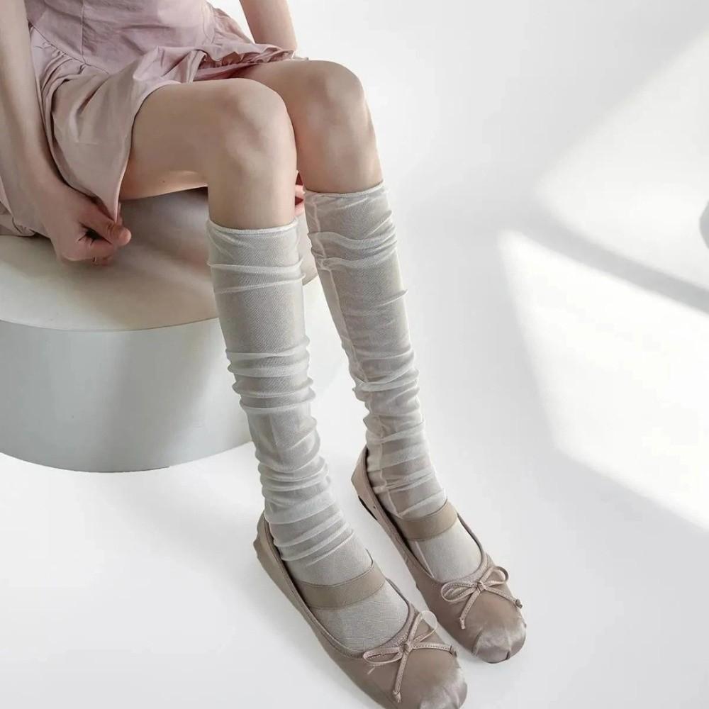 Summer Sexy Stockings Thin Leggings Socks Sweet Mid-Calf Socks  Loose Costumes