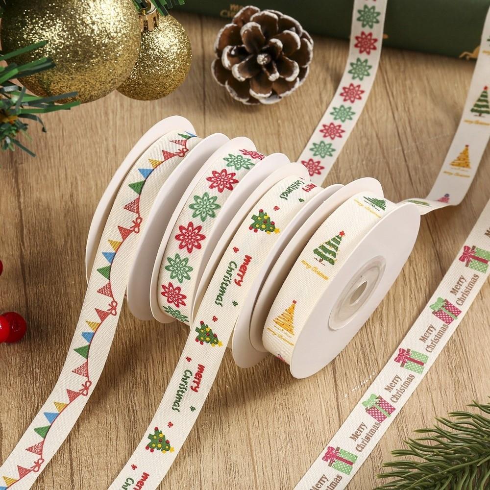Christmas Print Christmas Ribbon 10 Yards Christmas Craft Ribbon  Gift Packing