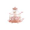 Snow globe with music box, color LED lights, merry-go-round, and crystal balls for automatic snowfall. A popular birthday or Christmas gift for girls,