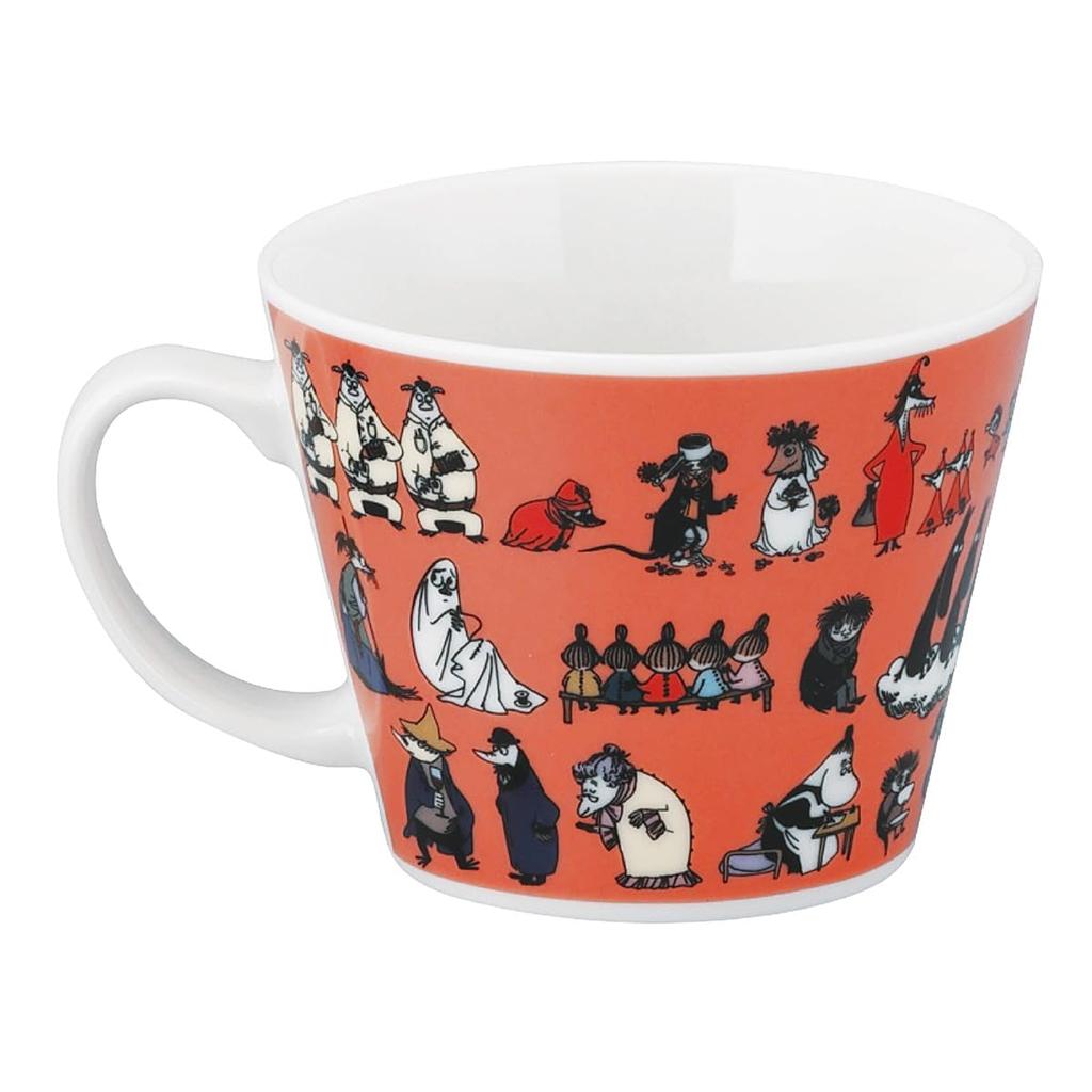 Yamaka Shoten MOOMIN Large Soup 11 x Microwave Made in Moomin Valley Mug, 400ml, Diameter Approx. 9cm, Safe, Japan, Friends, Pink, MM11002-36